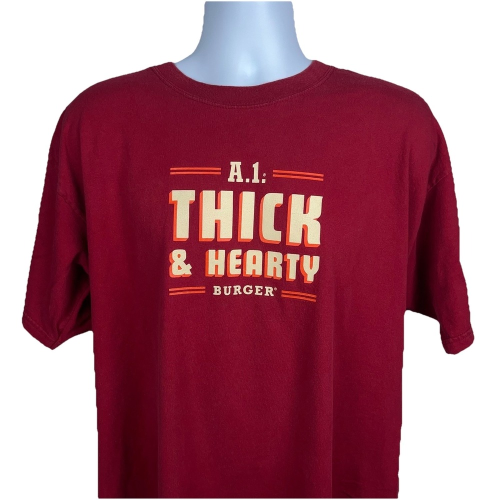 Whataburger‎ A-1 Thick & Hearty Burger Men's XL T-Shirt Official Employee Shirt
